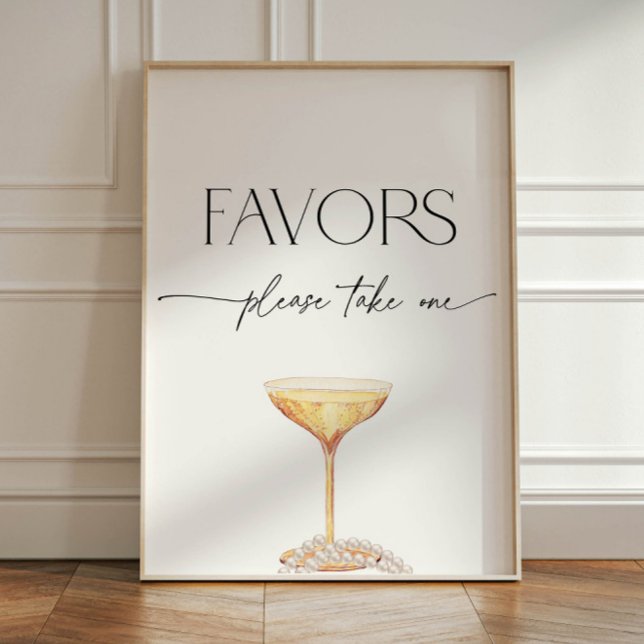 Pearls and Prosecco Bridal Favours Pedestal Sign (Creator Uploaded)