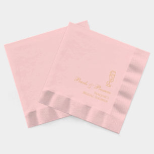 Pearls and Prosecco Bridal Foil Stamped Napkins