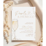 Pearls and Prosecco Bridal Shower, Bridal Brunch  Invitation<br><div class="desc">This boho Pearls and Prosecco Bridal Shower Invitation features watercolor pearls and a champagne flute to set the tone for your brunch and bubbly bridal shower! Easily edit most wording to match your event! Text and background colours are fully editable —> click the "Edit Using Design Tool" button to edit!...</div>