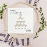 Pearls and Prosecco Bridal Shower Elegant Napkin<br><div class="desc">Introducing our sophisticated "Pearls and Prosecco" Napkins, a chic and elegant addition to your bridal shower that exudes timeless glamour and the spirit of celebration. Featuring the same ethereal watercolor drawing of a champagne tower adorned with delicate pearls as our other "Pearls and Prosecco" items, these napkins are the perfect...</div>