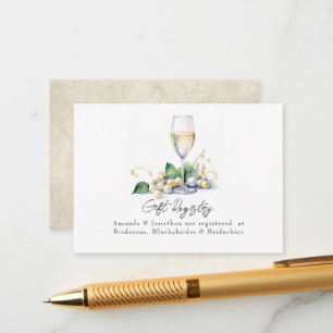 Pearls and Prosecco Bridal Shower Gift Registry Enclosure Card