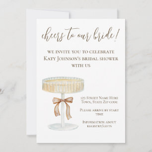 Pearls and Prosecco bridal shower invitation