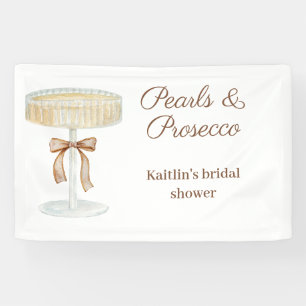 Pearls and Prosecco bridal shower love  Banner