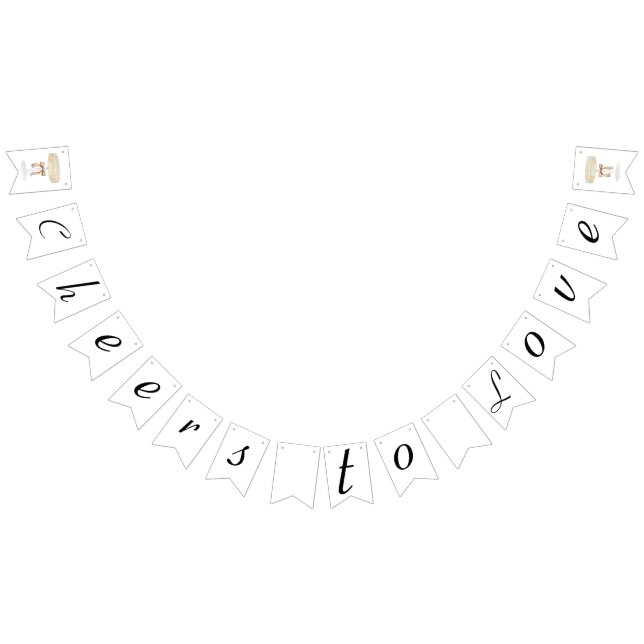 Pearls and Prosecco bridal shower love Bunting Flags (All)