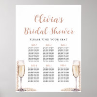 Pearls and Prosecco Bridal Shower Seating Chart 