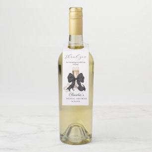 Pearls and Prosecco Bridal Shower Thank you Bottle Tag
