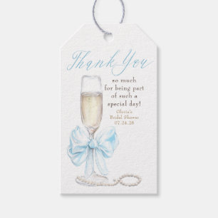 Pearls and Prosecco Bridal Shower Thank You Gift Tags