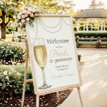 Pearls and Prosecco Bridal Shower Welcome Poster<br><div class="desc">#zazzlemade</div>