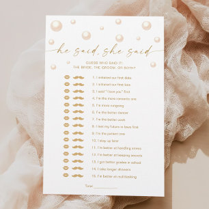 Pearls and Prosecco Bridal Shower Who Said Game