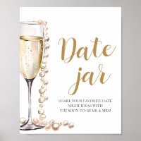 Pearls and Prosecco Date Night Ideas Date Jar Sign