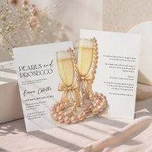 Pearls and Prosecco Elegant Bow Bridal Shower