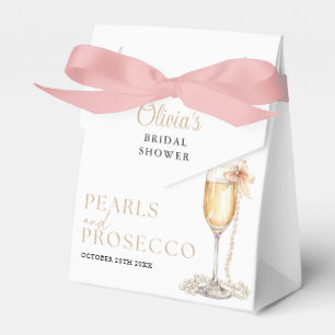 Pearls And Prosecco Elegant Bridal Shower Favor Box