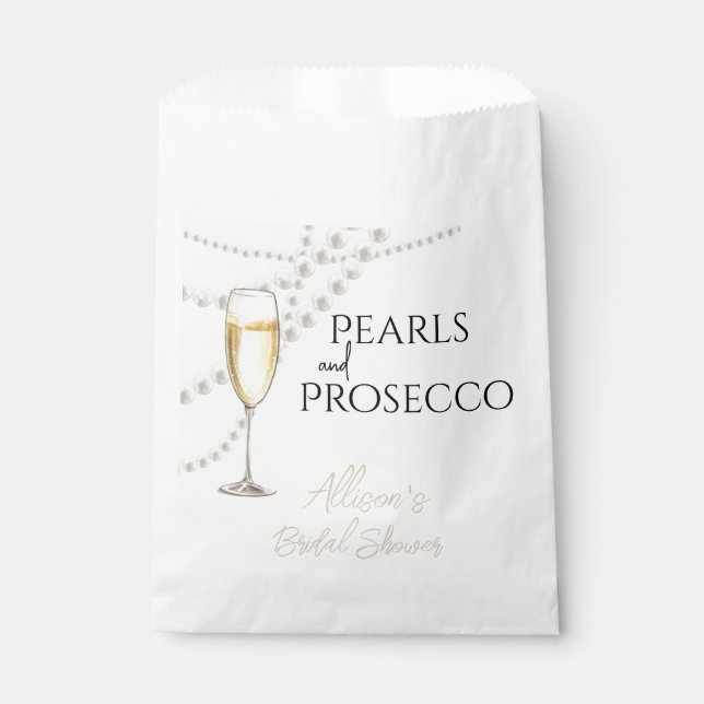 Pearls and Prosecco Favour Bag (Front)