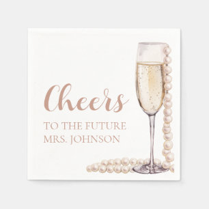Pearls and Prosecco Future Mrs Bridal Shower Napkin