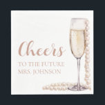 Pearls and Prosecco Future Mrs Bridal Shower Napkin<br><div class="desc">Introducing our Pearls and Prosecco Future Mrs Bridal Shower Napkins, the perfect blend of elegance and celebration for the bride-to-be! Adorned with delicate pearls and prosecco imagery, these napkins add a touch of sophistication to any bridal shower table setting. Whether you're serving cocktails, appetizers, or desserts, these napkins are sure...</div>