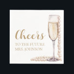 Pearls and Prosecco Future Mrs Bridal Shower Napkin<br><div class="desc">Introducing our Pearls and Prosecco Future Mrs Bridal Shower Napkins, the perfect blend of elegance and celebration for the bride-to-be! Adorned with delicate pearls and prosecco imagery, these napkins add a touch of sophistication to any bridal shower table setting. Whether you're serving cocktails, appetizers, or desserts, these napkins are sure...</div>