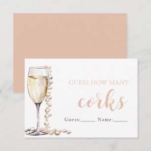 Pearls and Prosecco Guess How Many Corks Game Invitation