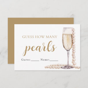Pearls and Prosecco Guess How Many Pearls Game Enclosure Card
