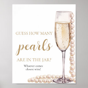 Pearls and Prosecco Guess How Many Pearls Game Poster