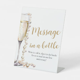 Pearls and Prosecco Message In A Bottle Sign Game