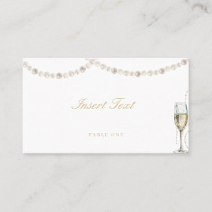 Pearls and Prosecco Place Card Name Food Label