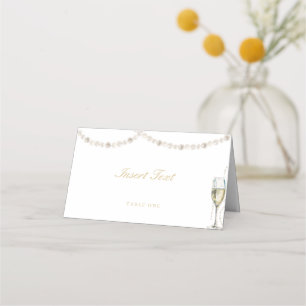 Pearls and Prosecco Place Card Name Food Label