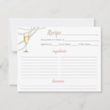 Pearls and Prosecco Recipe Card