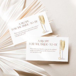 Pearls And Prosecco Recipe for the bride to be Enclosure Card