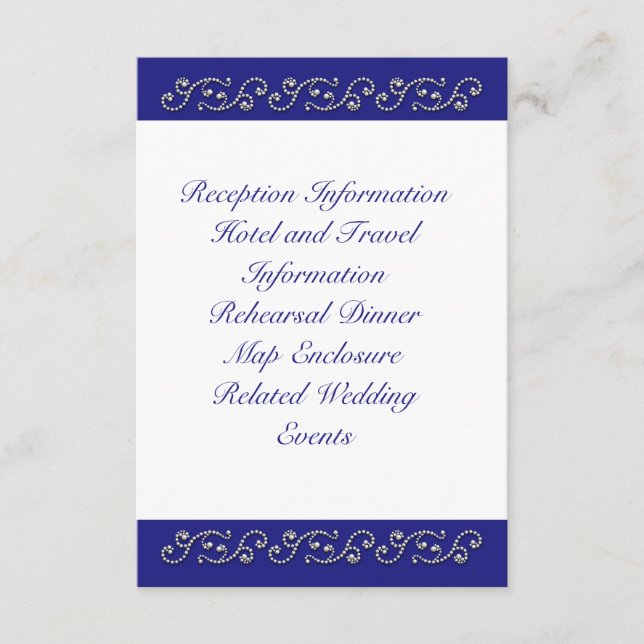 Pearls and Sapphire Blue Enclosure Card (Front)