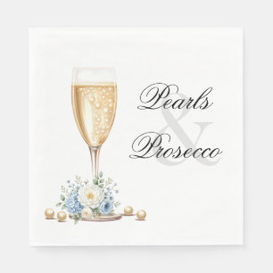 Pearls Blue Hydrangea Paper Napkins