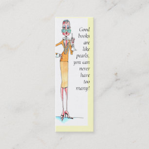 Pearls bookmark mini business card