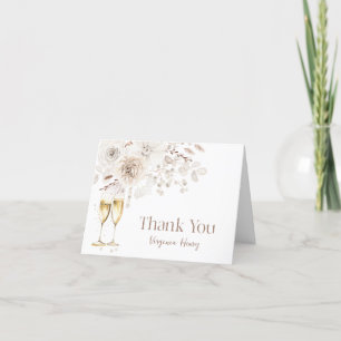 Pearls Bridal Shower Folded Thank You Card