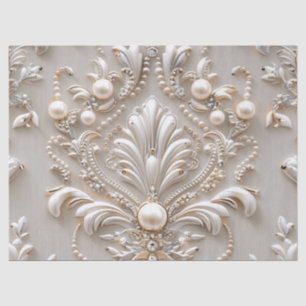 Pearls Crystals French Damask Embroidery Decoupage Tissue Paper