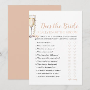 Pearls Does The Bride Really Know The Groom Game Invitation