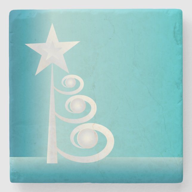 Pearls for Christmas Stone Coaster (Front)