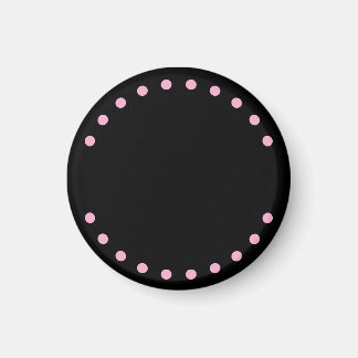Pearls Fridge Magnet (Black & Pink)