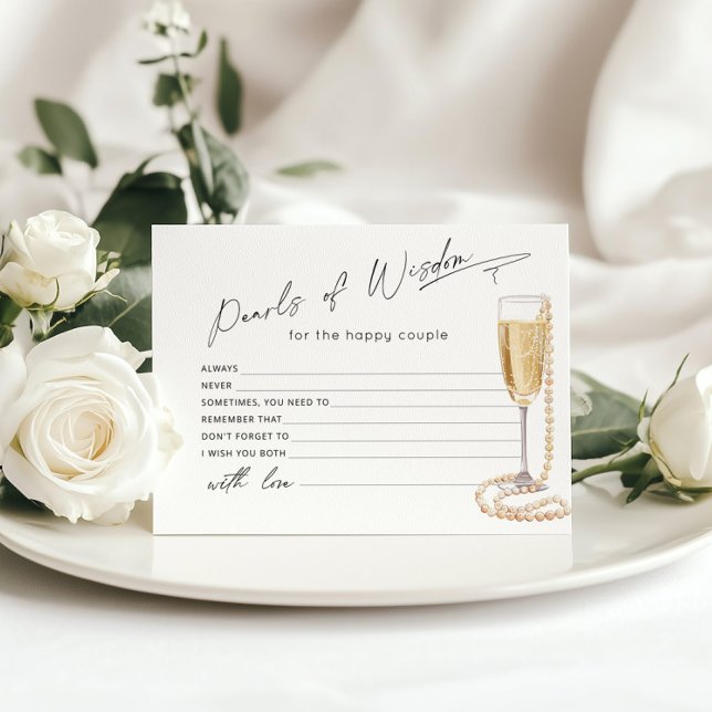 Pearls of wisdom Advice and wishes bridal shower (Creator Uploaded)