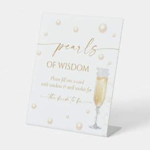 Pearls of Wisdom Advice Pedestal Sign