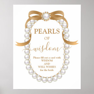 Pearls of wisdom Bridal Shower sign