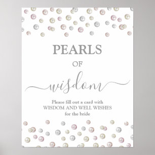 Pearls of wisdom Bridal Shower sign