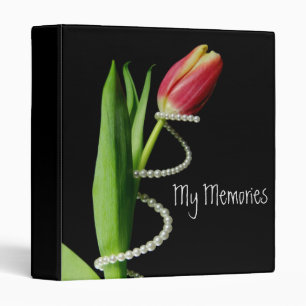 Pearls on Spring Tulip Binder