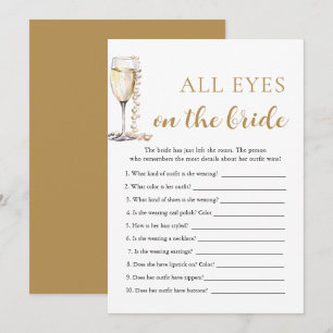Pearls & Prosecco All Eyes On The Bride Game  Invitation