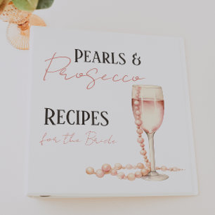 Pearls & Prosecco Blush Pink Bridal Shower Recipe Binder