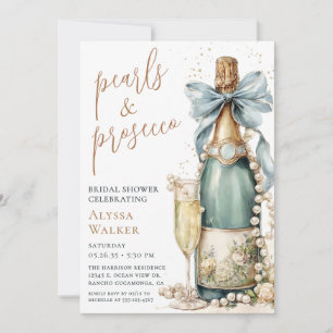 Pearls & Prosecco Bridal Shower Invitation