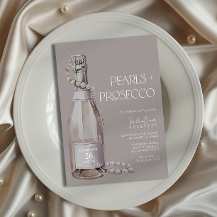 Pearls + Prosecco Bridal Shower Invitation