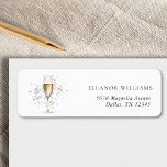 Pearls & Prosecco Bridal Shower Return Address<br><div class="desc">Pearls & Prosecco Bridal Shower Return Address label</div>