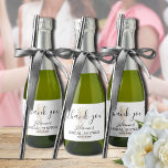 Pearls & Prosecco Bridal Shower Thank You Sparkling Wine Label<br><div class="desc">Pearls & Prosecco bridal shower mini champagne bottle labels feature pearls draped from an elegant flute and Thank You with your details in chic lettering. MATCHING items in our collection.</div>