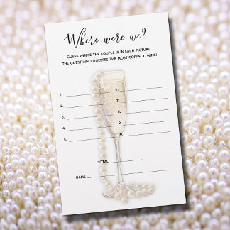 Pearls & Prosecco Bridal Shower Where Were We Game