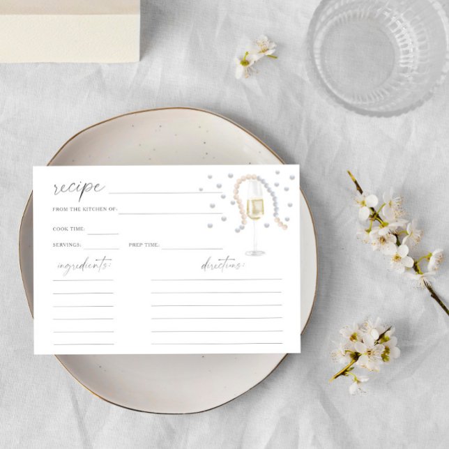 Pearls & Prosecco - carte de recette (Créateur téléchargé)