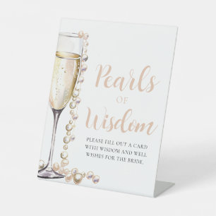 Pearls & Prosecco Champagne Pearls of Wisdom Sign
